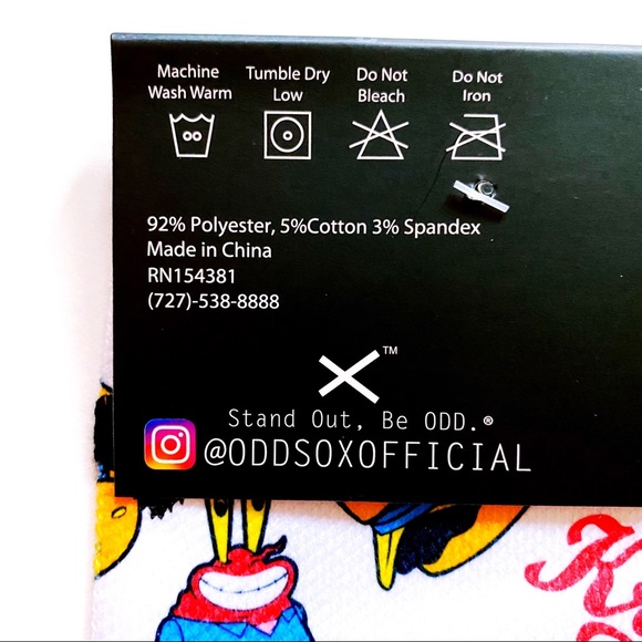 Nickelodeon Spongebob Krusty Krab Odd Sox Socks - Picture 8 of 8